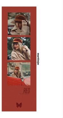 craft maniacs TAYLOR SWIFT RED CAP MATT LAMINATED BOOKMARKS PAPER ...