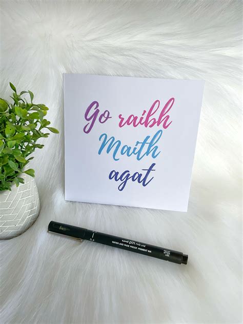 Go raibh maith agat (Thank you) card – Bespoke Designs