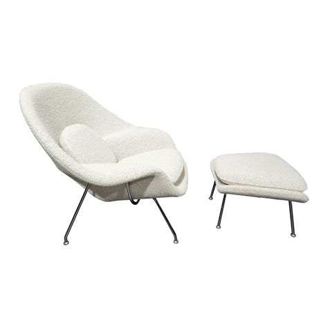 Stunning Eero Saarinen for Knoll Womb Chair with Ottoman at 1stDibs