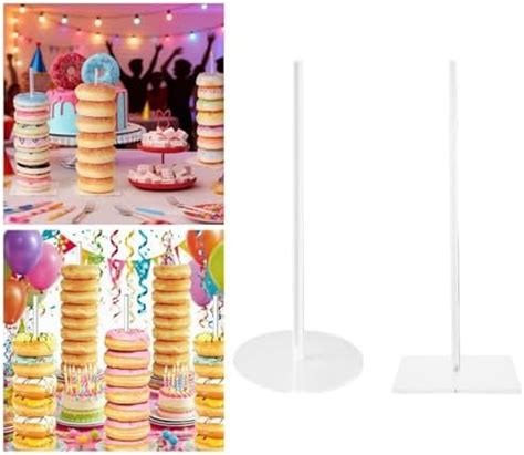 VISTORA Acrylic Donut Display Stand Doughnut Holder Dessert Table Clear ...