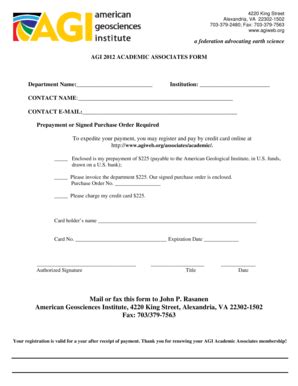 Fillable Online agiweb Registration form - American Geological ...