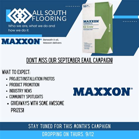 September's Email Campaign will focus on the Maxxon EZ Crete. This product is a cost-effective ...