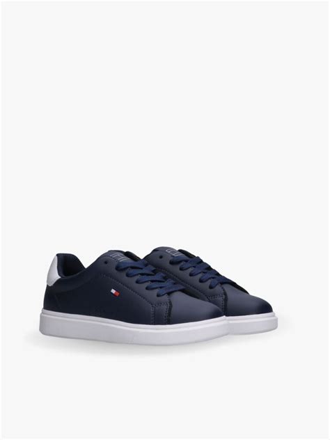Flag Embroidery Lace-Up Sneakers | T3X9-34350-1355X007 | Tommy Hilfiger ...