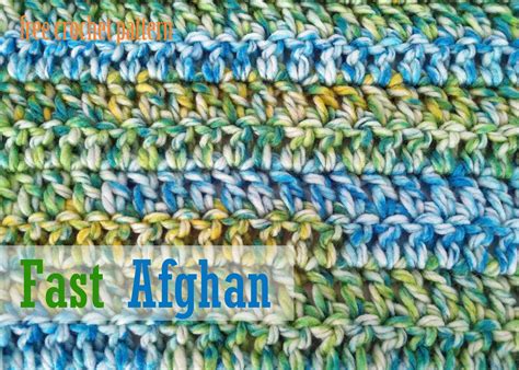 Free Crochet Pattern - Fast Afghan | Crochet afghan patterns free, Fast ...