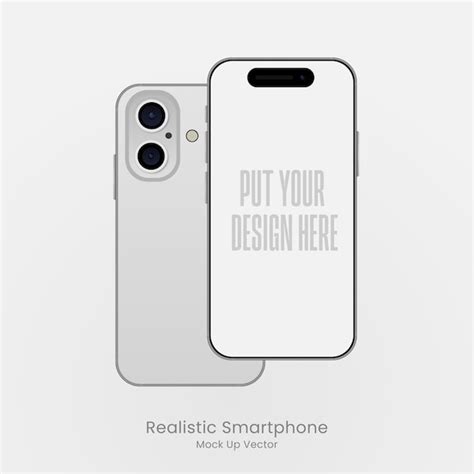 Premium Editable Mockup Iphone 16 vetor branco | Vetor Premium