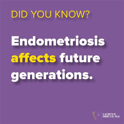 Endometriosis is hereditary and affects future generations, which is why… | Laurence Orbuch, M.D ...
