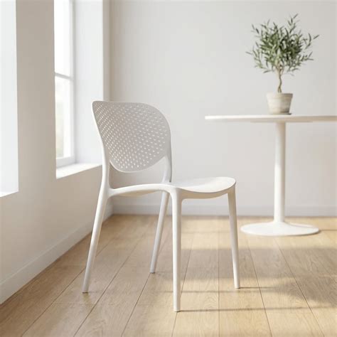 White Plastic Cafe Chair - TBL Furniture
