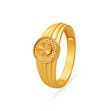 Textured Gold Finger Ring for Men