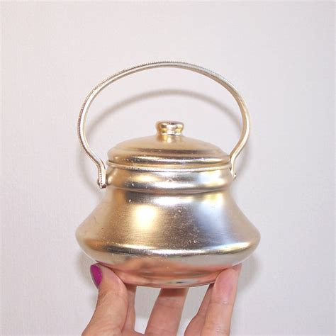 Buy Gold Tone Aluminum Sugar Pot From the 60s. Vintage Soviet Sugar ...