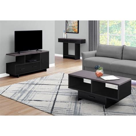 Monarch Specialties Modern/Contemporary Black Tv Stand (Accommodates ...