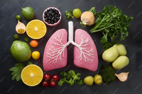 Premium Photo | Best foods for healthy lungs assortment to boost lung health