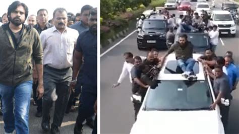 Pawan Kalyan Continues To Draw Flak For Riding On Car Roof To Meet ...
