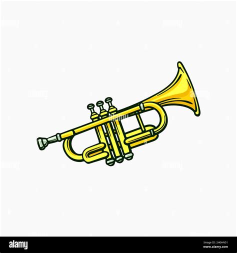 Trumpet Vector Illustration Cartoon Clipart Stock Vector Image & Art ...