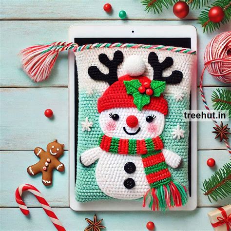Christmas Crochet Tablet Bag Ideas