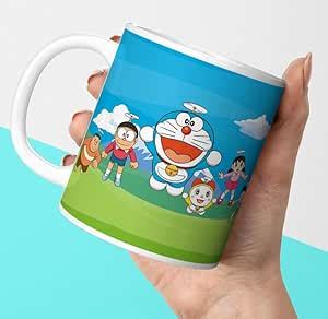 Buy PrintingZone Compatible Print with Doraemon Mug Cartoon Printed Mug ...