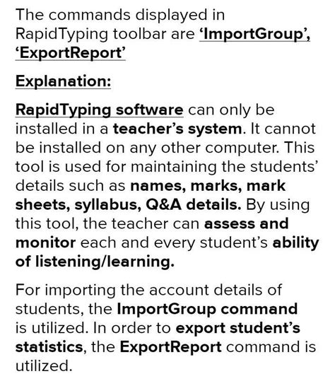 what are the commands displayed on rapid typing toolbar .......1 ...