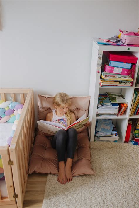 Kids Floor Pillow Girls Room Toddler Nap Bed Reading Nook Daybed ...