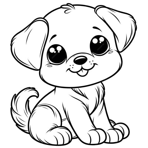 Cute Dog Coloring Pages | Premium AI-generated image