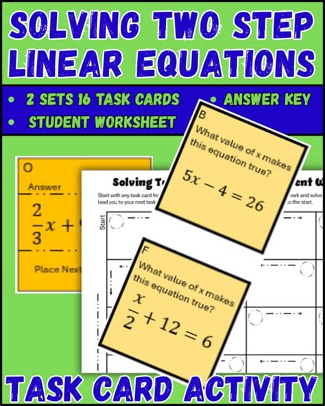 Image result for Solving Two-Step Linear Equations