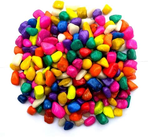 MeeTo Pebbles Polished Gravel, Natural Mixed Color Stones, Small ...