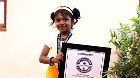 Five-year-old Poornakripa enters International Book of Records by ...