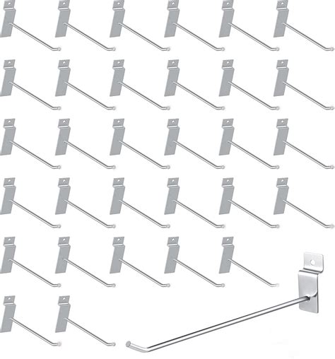 Buy 100 Pack Slatwall Hooks 12 inch Pegboard Hooks 4.2mm Thick Metal ...