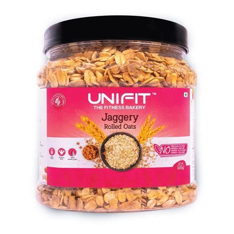 UNIFIT Jaggery Rolled Oats | Jaggery Oats | Healthy Breakfast | Rich S ...