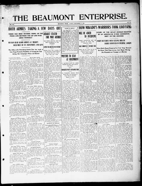 The Beaumont Enterprise (Beaumont, Tex.), Vol. 8, No. 143, Ed. 1 Sunday ...