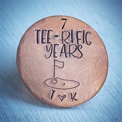 PERSONALISED Traditional 7th Wedding Anniversary Gift for Him Her Golf ...