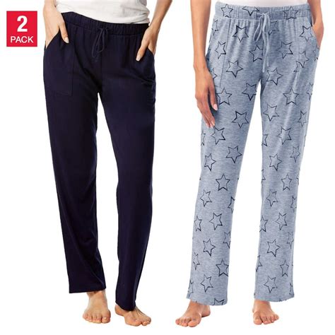 Lucky Brand Women's 2-Pack Lightweight Ultra Soft Star Print Relaxed ...