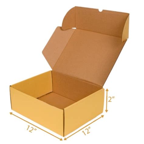 Gold Mailer Box - 12x12x2 | Empty Boxes