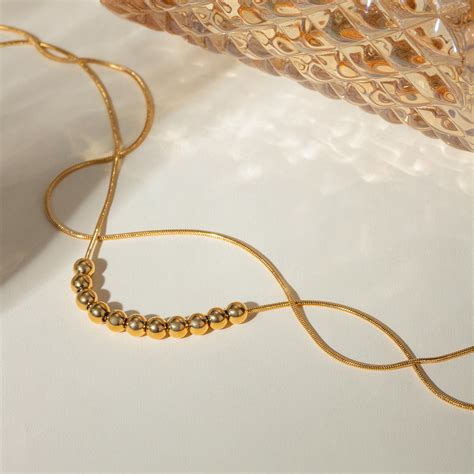 Double Layer Steel Bead Snake Anklet – STUD