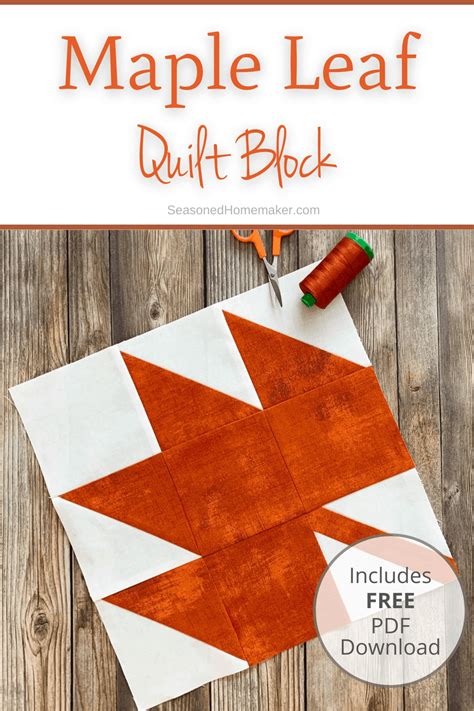 Image result for Maple Leaf Quilt Block Tutorial