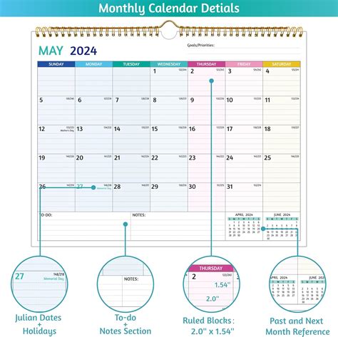 BowCuk 2024-2025 Wall Calendar - Mar 2024 – Aug 2025, 18 India | Ubuy