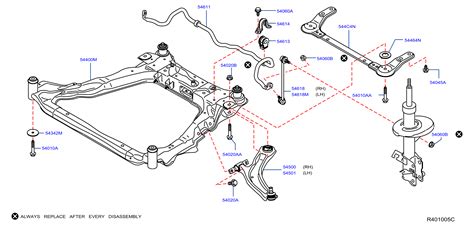 2015 Nissan Pathfinder Suspension Control Arm (Left) - 54501-4BA0A - Genuine Nissan Part