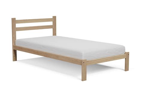 Amazonas Natural Unfinished Twin Size Bed with Solid Pine Wood ...