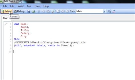 QlikView Edit Script 的图像结果