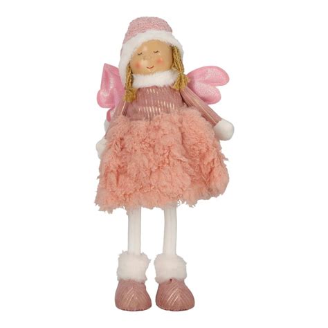 ŚWIECĄCA FIGURKA Aniołek LED 69 cm świąteczna róż | home&you