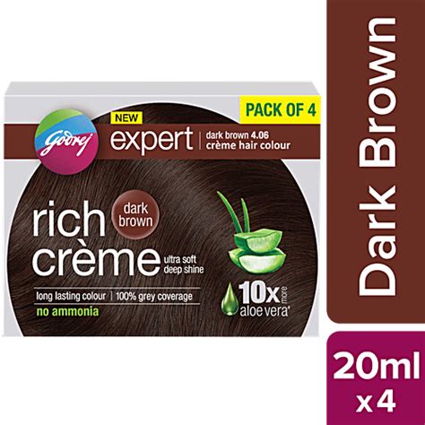 Buy Godrej Expert Rich Creme Hair Colour - Dark Brown, Long-Lasting ...