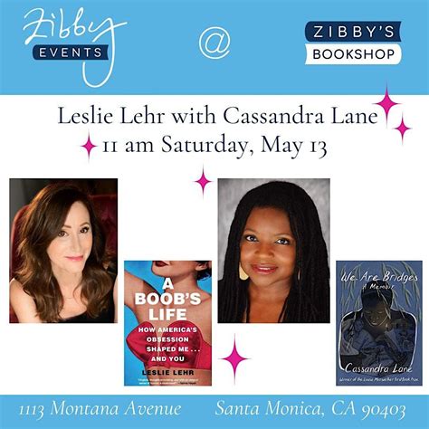 Author Event! Leslie Lehr with Cassandra Lane, 1113 Montana Ave, Santa ...