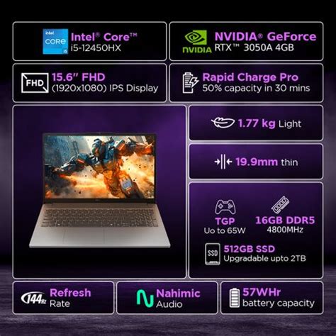 Lenovo LOQ Essential Intel Core i5 12th Gen 12450HX - (16 GB/512 GB SSD ...