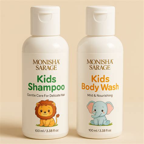 Kids Gentle Care Combo (Shampoo + Body Wash) – Monisha Sarage