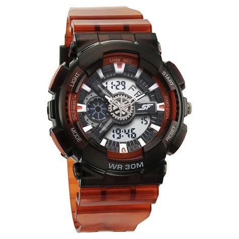 Buy Online Sonata SF Spectra Quartz Digital Black Dial Translucent ...