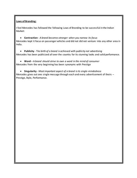 Brand Identity of Mercedes Benz | DOCX