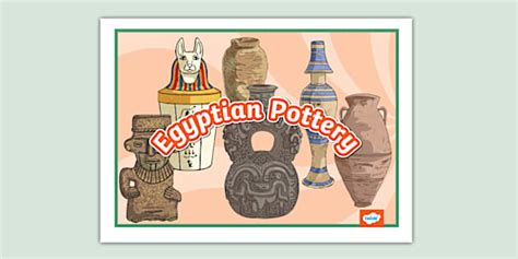 Egyptian Pottery Display Poster (teacher made) - Twinkl