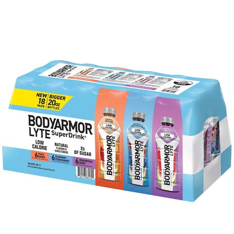 Bodyarmor LYTE SuperDrink Variety Pack 20 Fluid Ounce (Pack of 18 ...