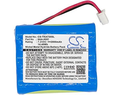Cameron Sino2000mah Ni Mh 6aa Hhc Battery Replacement For Tdk ...