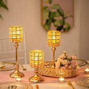 Buy Nuptio Crystal Candle Holder for Wedding Centerpiece Table Decor ...