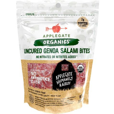 Applegate Organics Uncured Genoa Salami Bites | FreshDirect