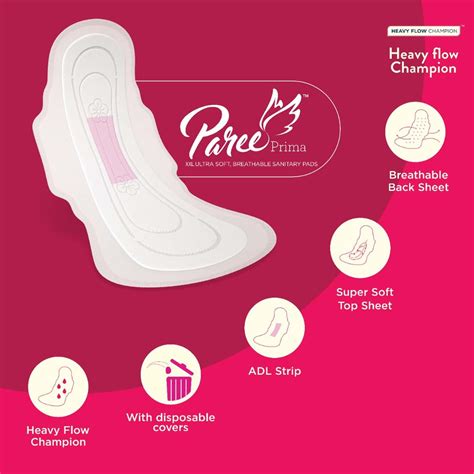 Buy PAREE PRIMA ULTRA SOFT BREATHABLE SANITARY PADS XXL- 20 PADS Online ...
